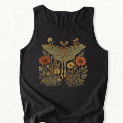 Luna Moth Tank Top - Black