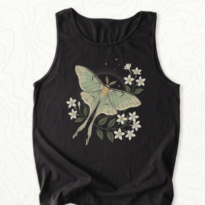 Luna Moth Tank Top - Black