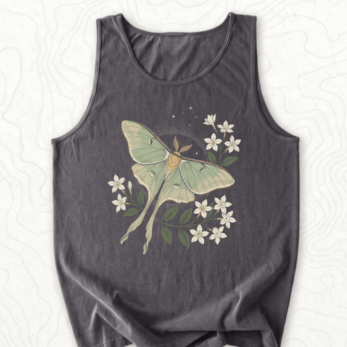 Luna Moth Tank Top - Pepper