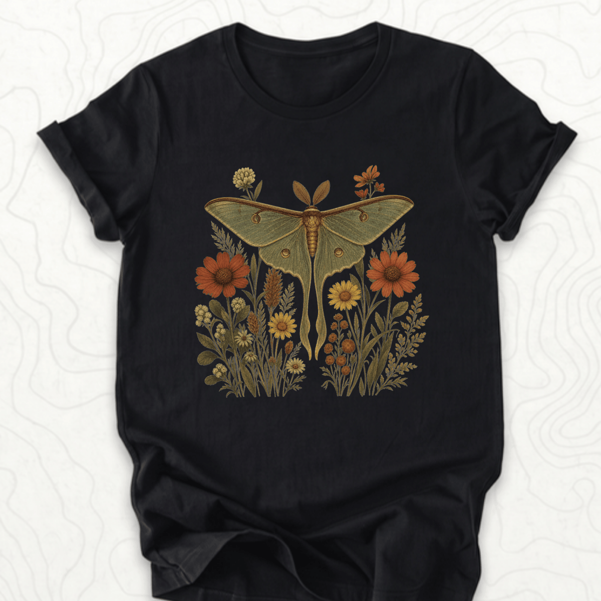 Luna Moth Tee - Black