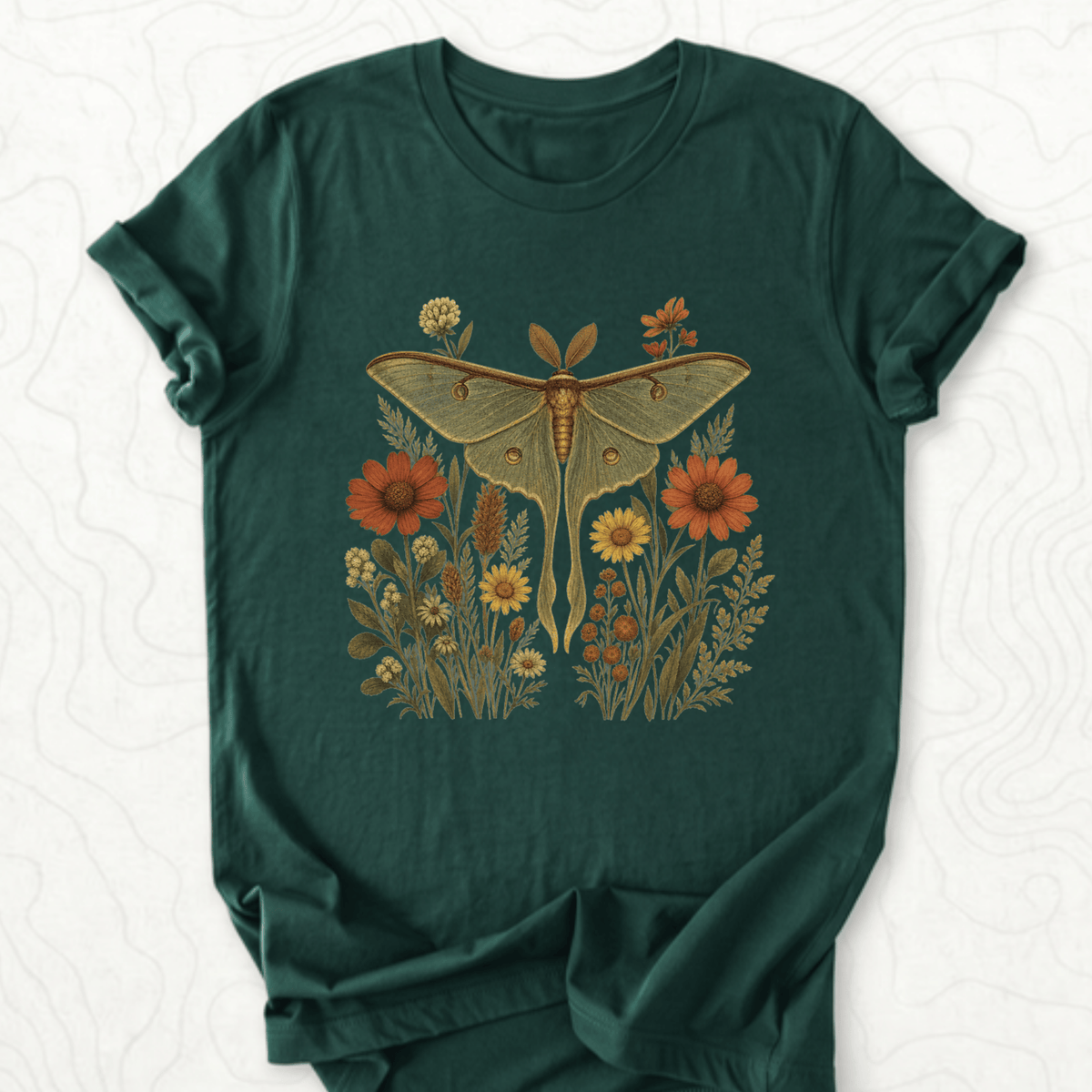 Luna Moth Tee - Forest