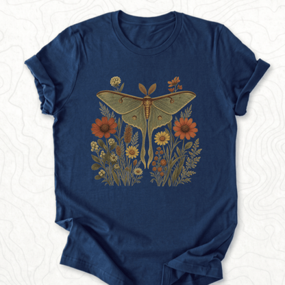 Luna Moth Tee - Navy