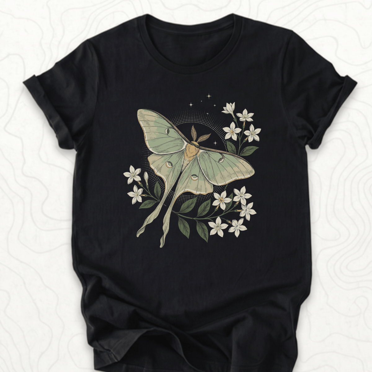 Luna Moth Tee - Black
