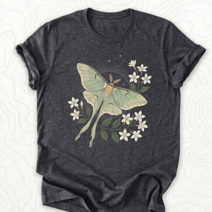 Luna Moth Tee - Dark Grey Heather