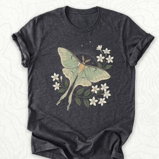 Luna Moth Tee - Dark Grey Heather