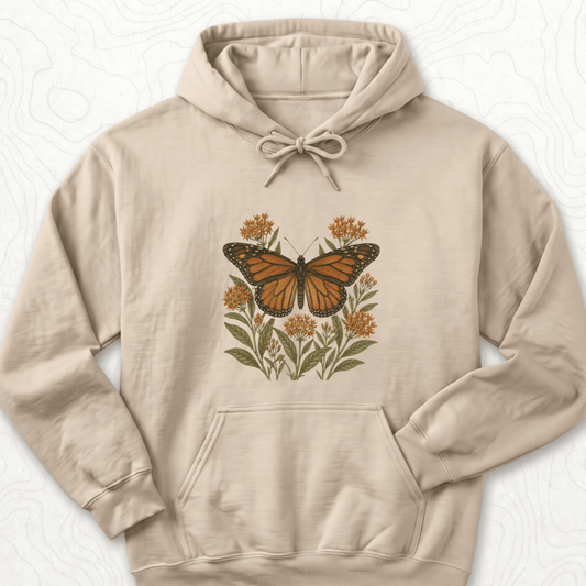 Monarch Butterfly Hoodie - Sand