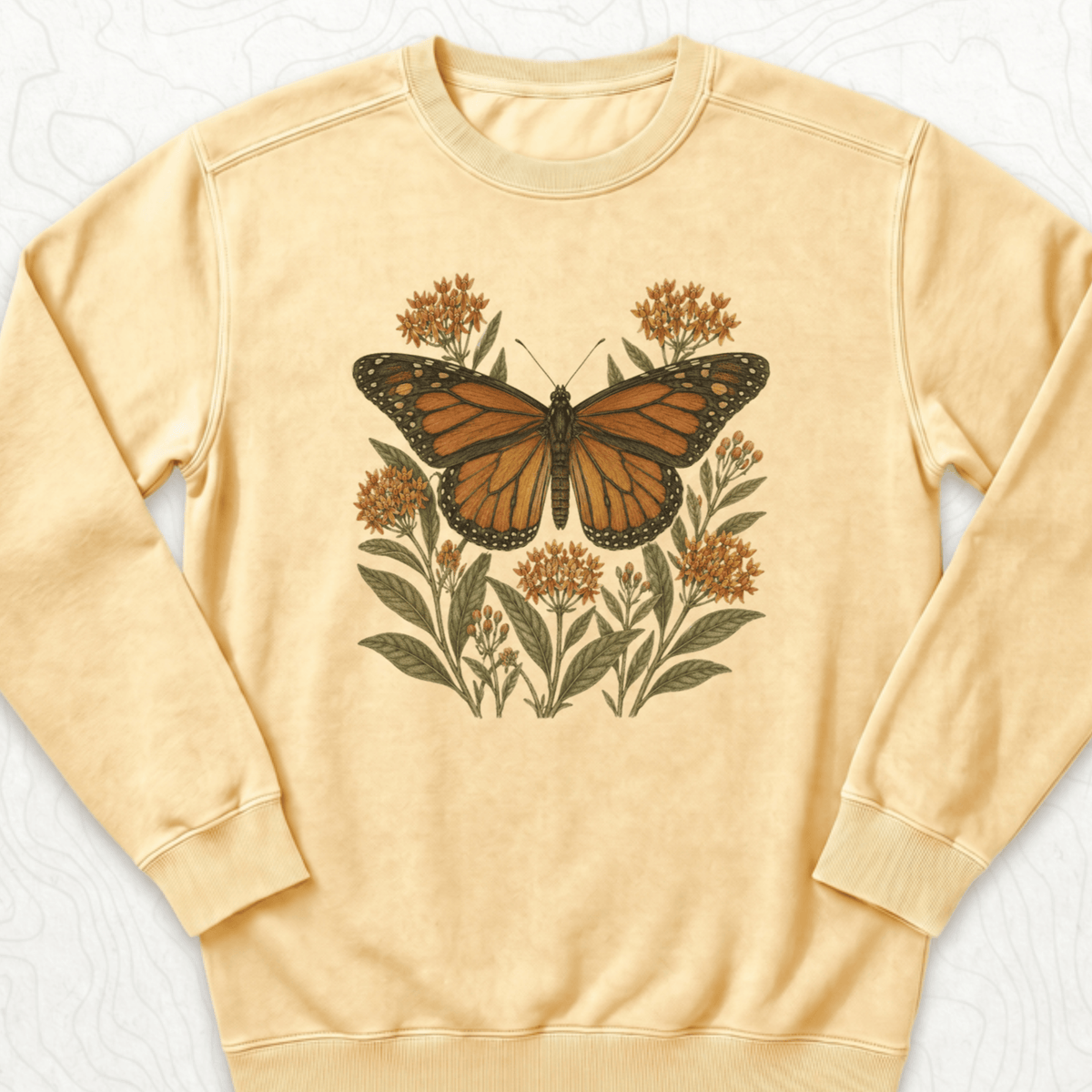 Monarch Butterfly Sweatshirt - Butter