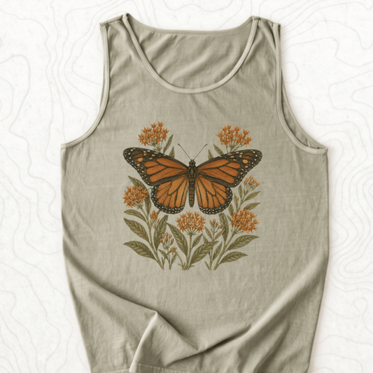 Monarch Butterfly Tank Top - Sandstone