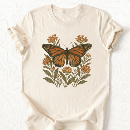 Monarch Butterfly Tee - Natural
