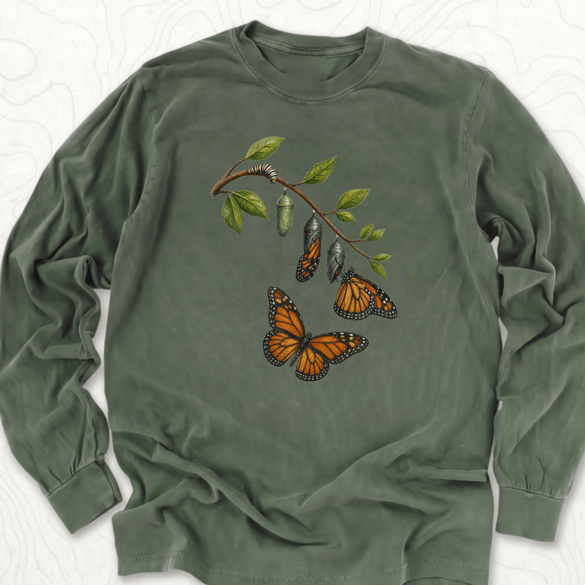 Monarch Metamorphosis LS T-shirt - Hemp