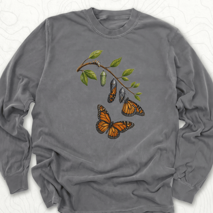 Monarch Metamorphosis LS T-shirt - Pepper