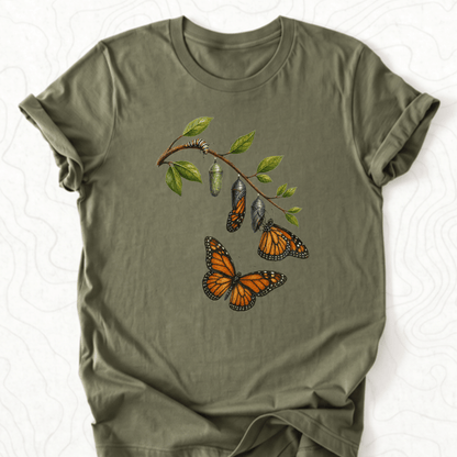 Monarch Metamorphosis Tee - Military Green