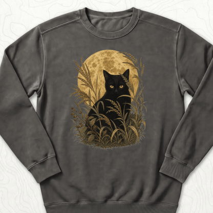 Moonlit Black Cat Sweatshirt - Pepper