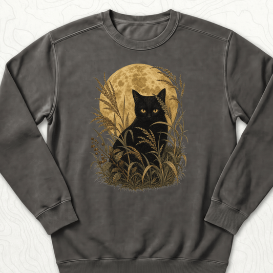 Moonlit Black Cat Sweatshirt - Pepper