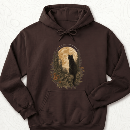 Moonlit Cat Hoodie - Dark Chocolate