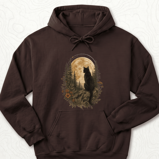 Moonlit Cat Hoodie - Dark Chocolate