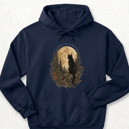 Moonlit Cat Hoodie - Navy