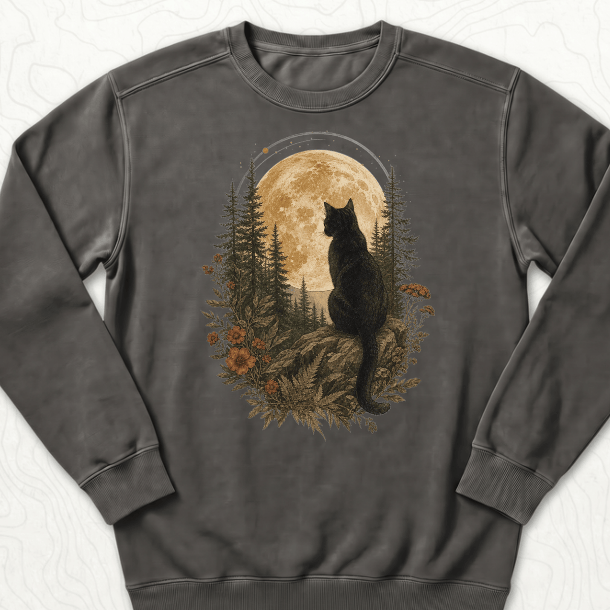 Moonlit Cat Sweatshirt - Pepper