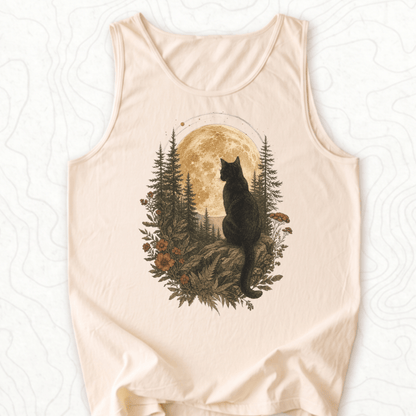 Moonlit Cat Tank Top - Ivory