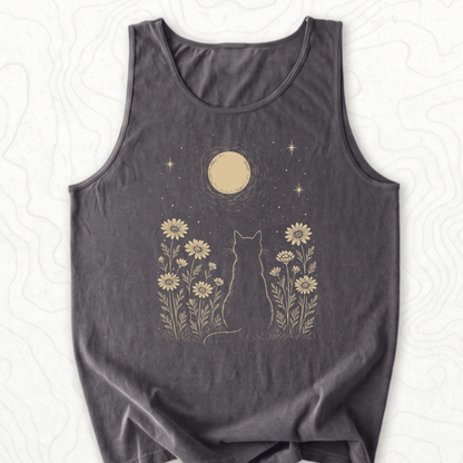 Moonlit Cat Tank Top - Pepper