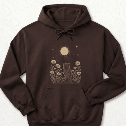 Moonlit Owl Hoodie - Dark Chocolate