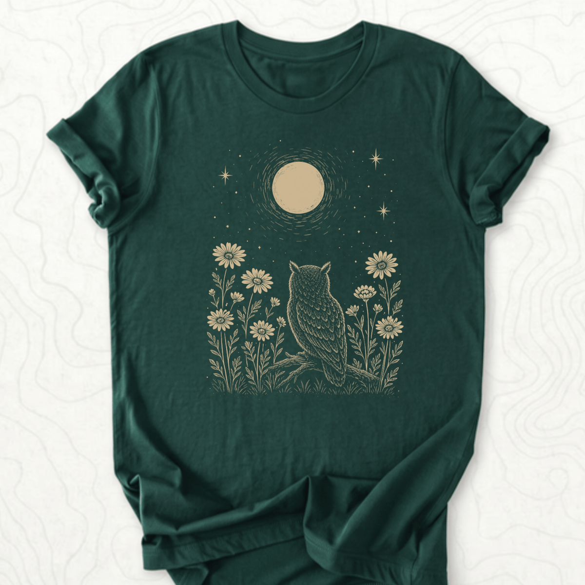 Moonlit Owl Tee - Forest