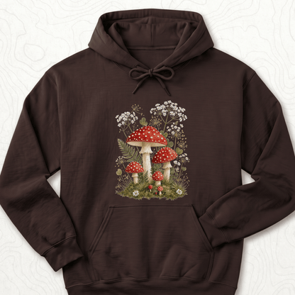 Mushroom Garden Hoodie - Dark Chocolate