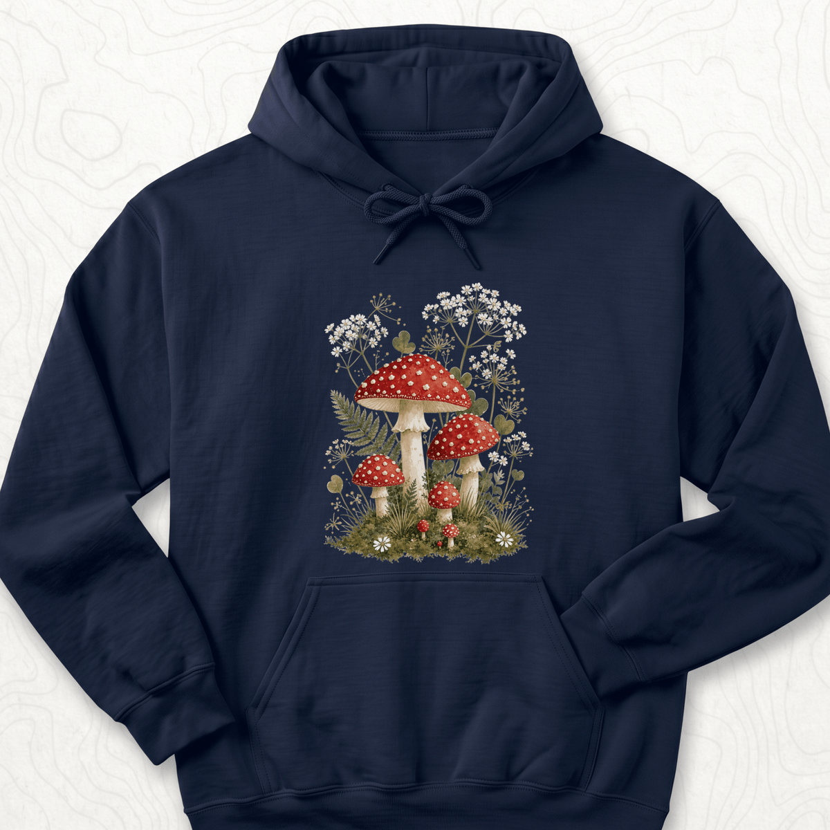 Mushroom Garden Hoodie - Navy