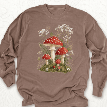 Mushroom Garden LS T-shirt - Espresso