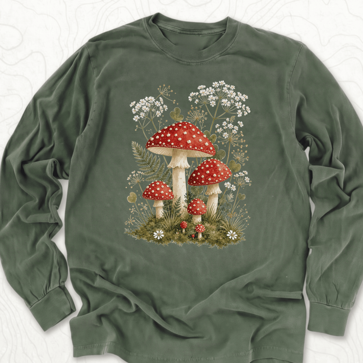 Mushroom Garden LS T-shirt - Hemp