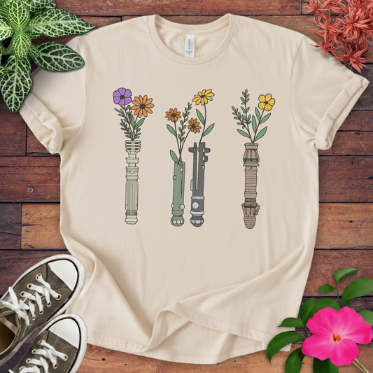 Lightsaber Flowers T-shirt