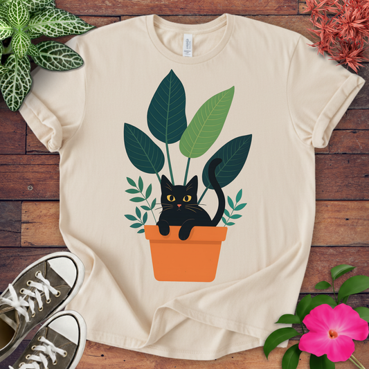 Plant Pot Cat T-shirt
