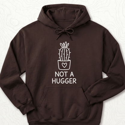 Not A Hugger Hoodie - Dark Chocolate