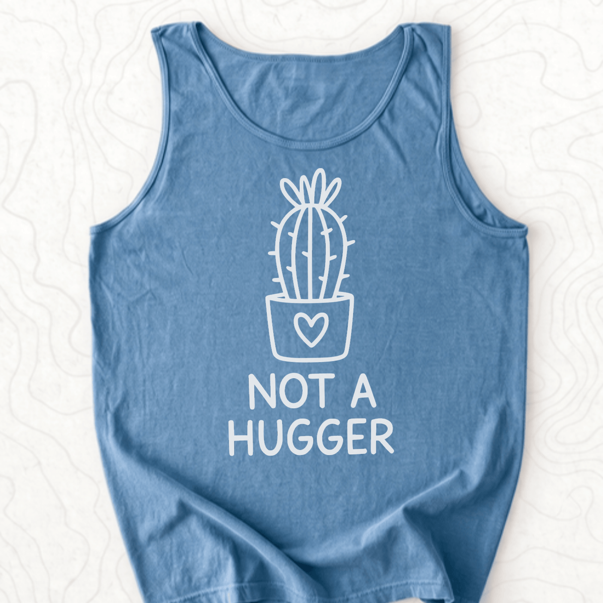 Not A Hugger Tank Top - Blue Jean