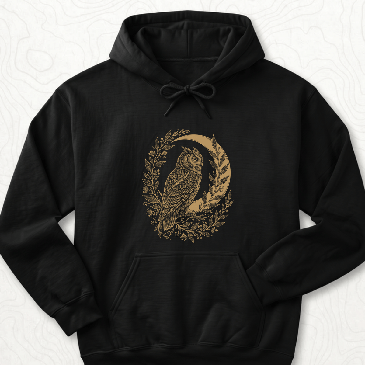 Owl Moon Hoodie - Black
