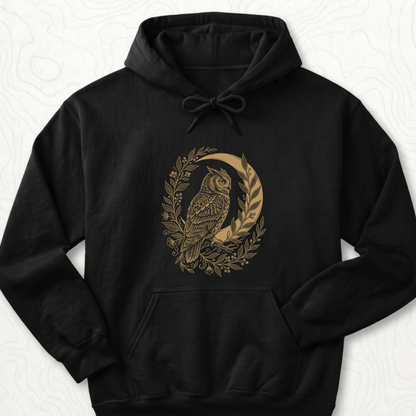 Owl Moon Hoodie - Black