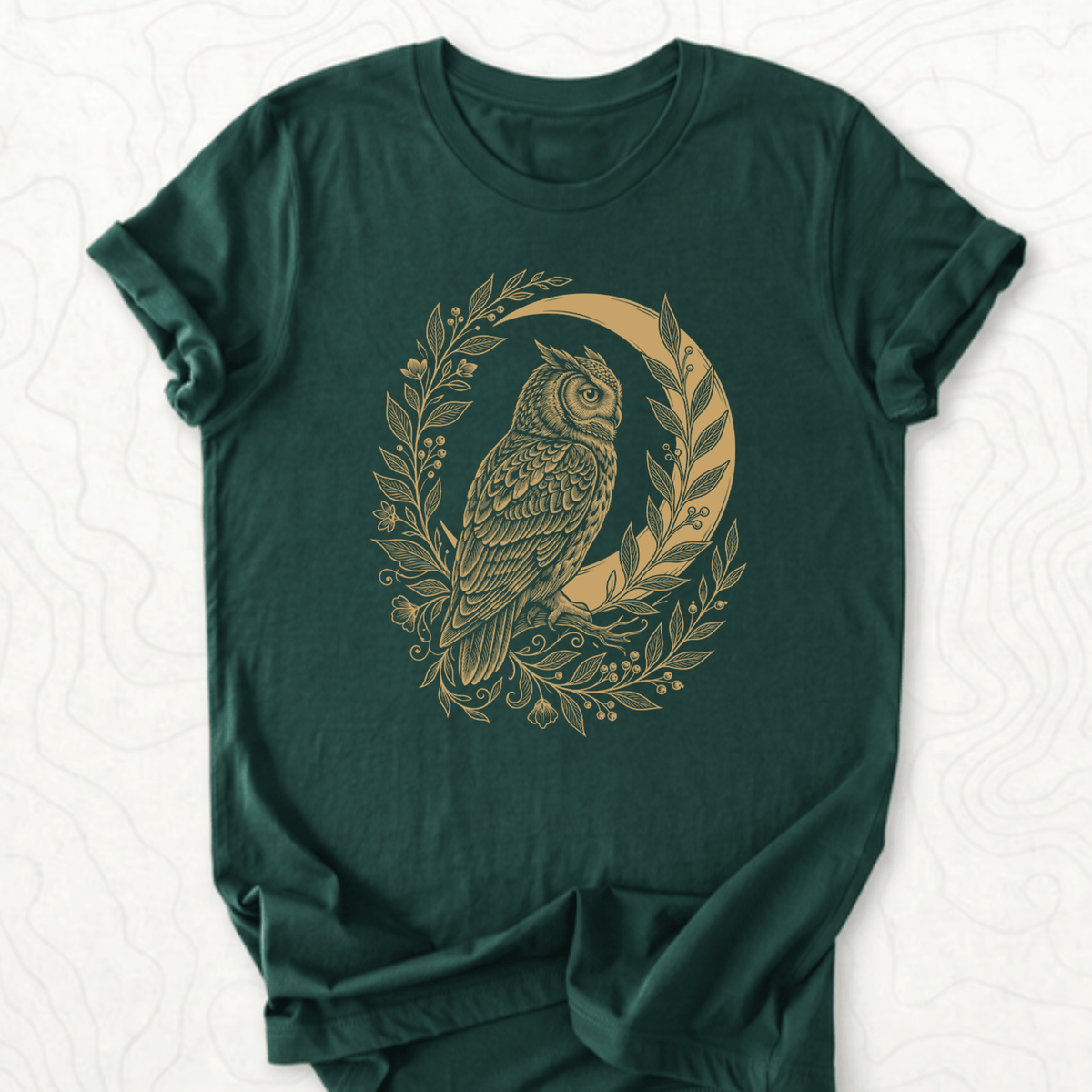 Owl Moon Tee - Forest