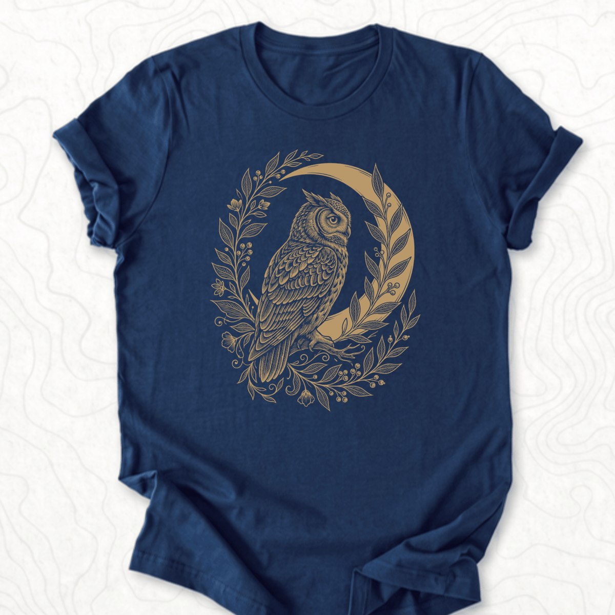 Owl Moon Tee - Navy
