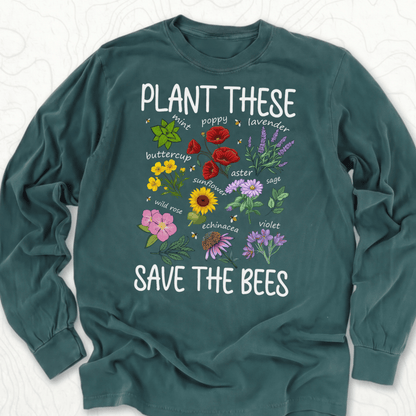 Plant These LS T-shirt - Blue Spruce