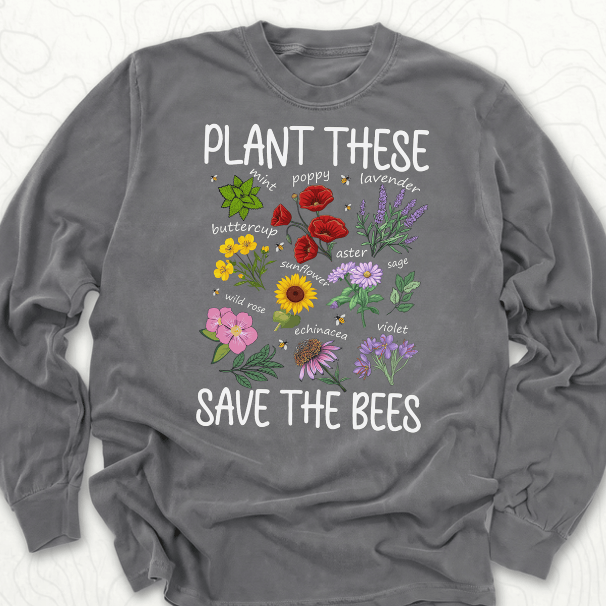 Plant These LS T-shirt - Pepper