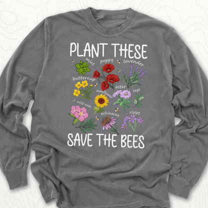 Plant These LS T-shirt - Pepper