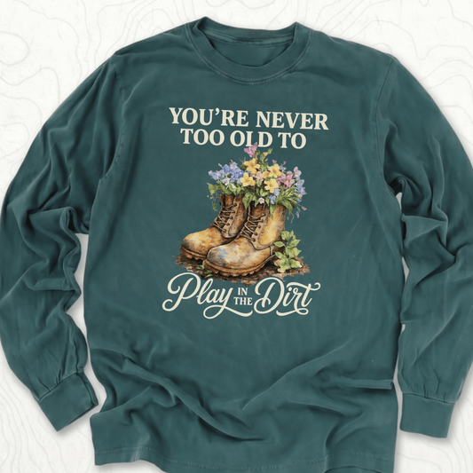 Play In Dirt LS T-shirt - Blue Spruce
