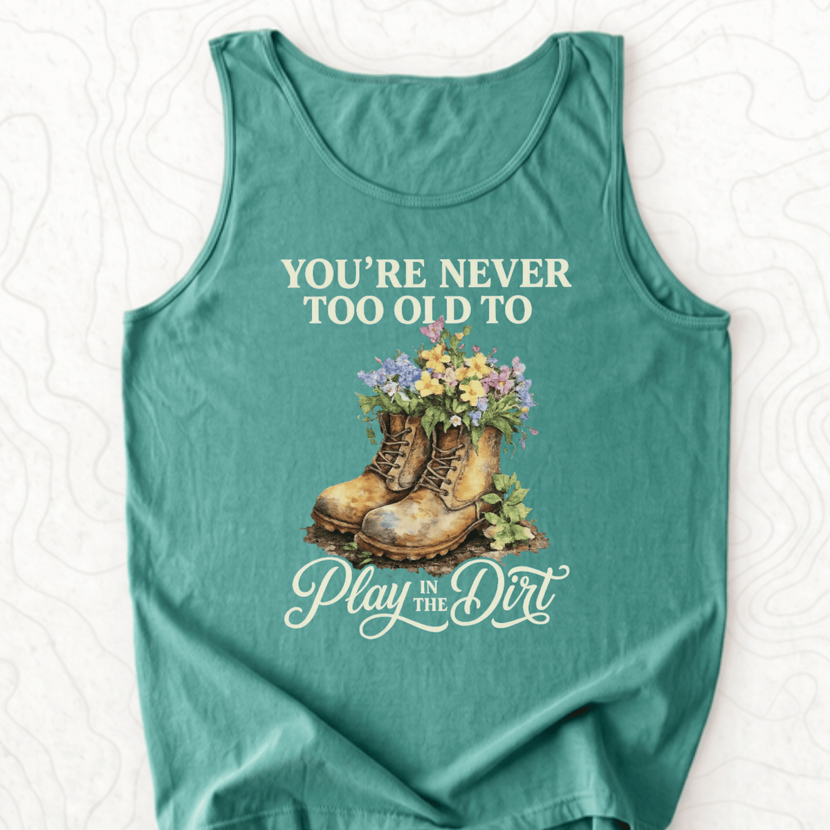 Play In Dirt Tank Top - Light Green