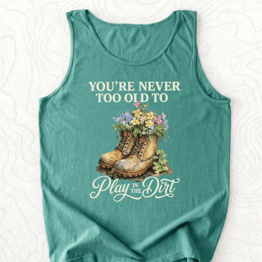 Play In Dirt Tank Top - Light Green