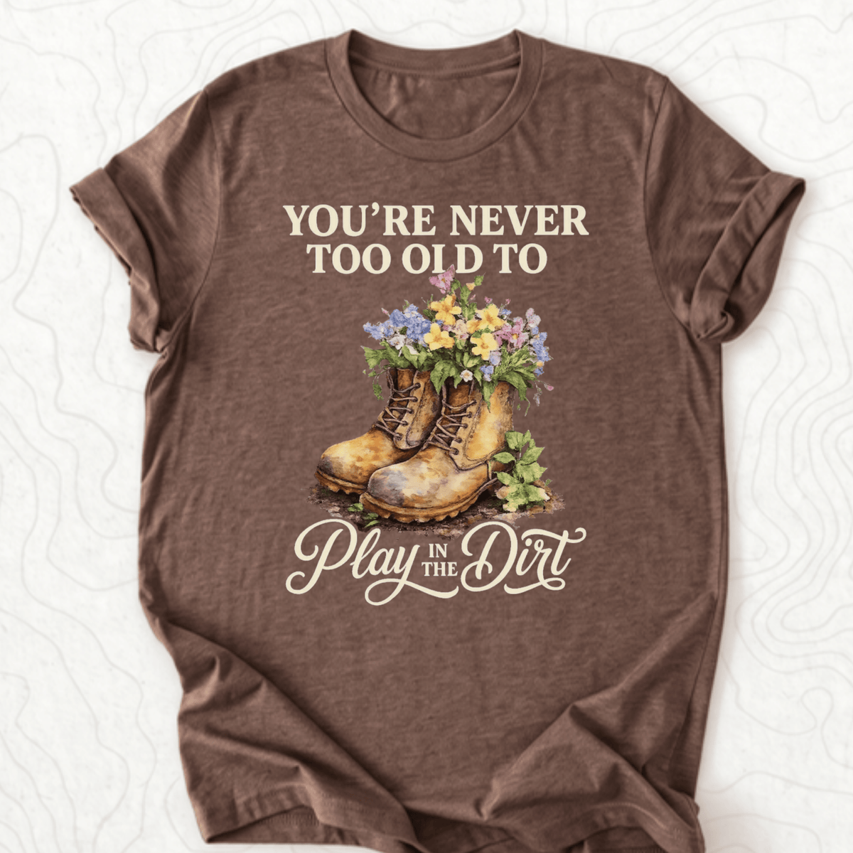 Play In Dirt Tee - Heather Brown