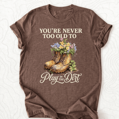 Play In Dirt Tee - Heather Brown