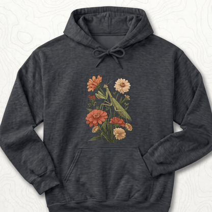 Praying Mantis Hoodie - Dark Heather