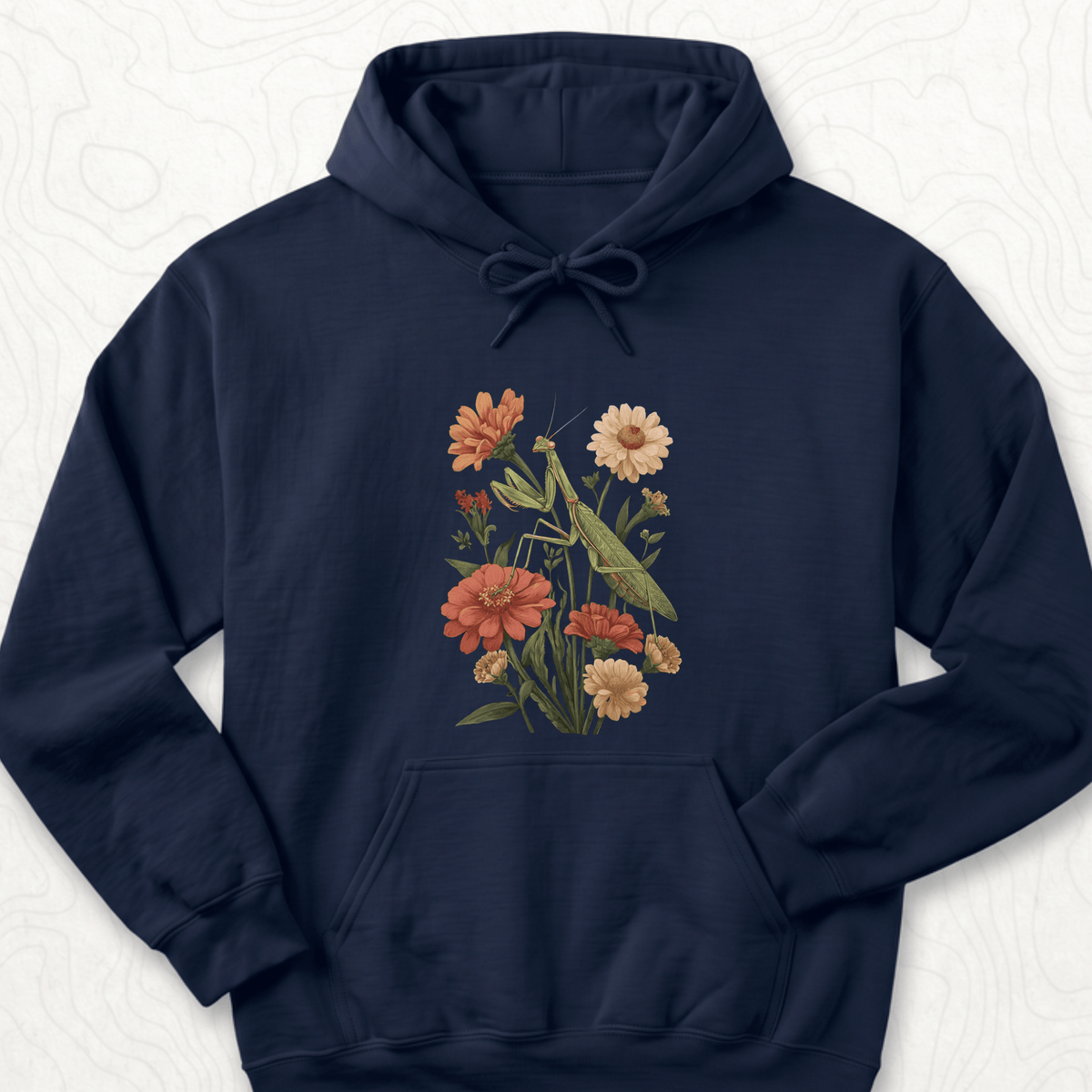 Praying Mantis Hoodie - Navy
