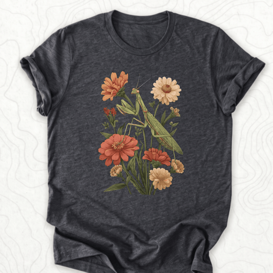 Praying Mantis Tee - Dark Grey Heather