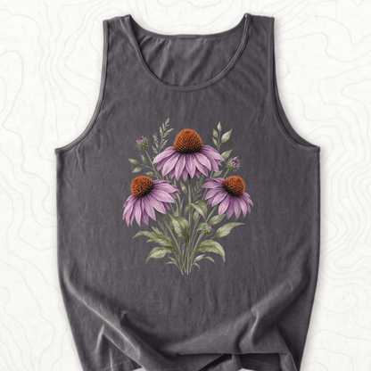 Purple Coneflower Tank Top - Pepper